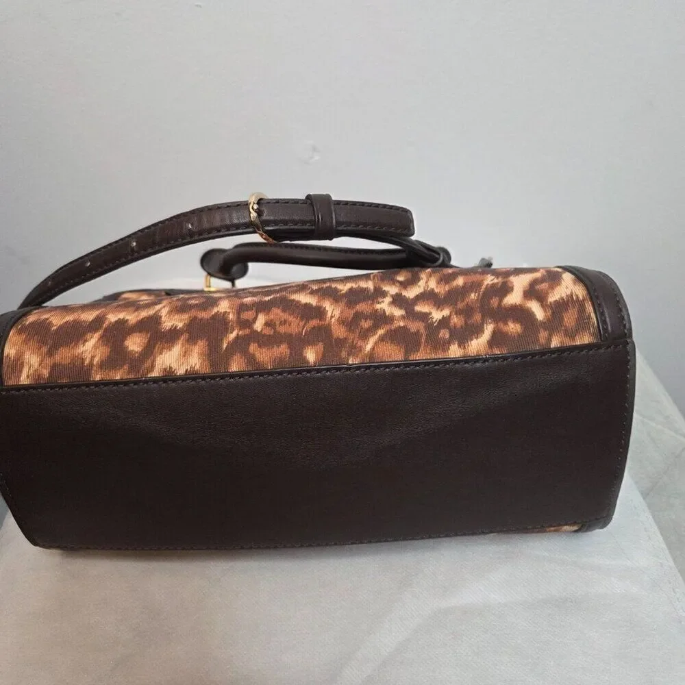 Coach Madison Mini Lexington Satchel in Ocelot Leopard Print